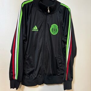 Adidas Mexico Black Jacket with Green and Red Accents
